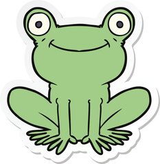 sticker of a cartoon frog