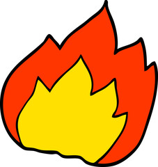 cartoon doodle fire