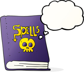 thought bubble cartoon spell book