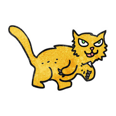 textured cartoon cat