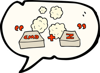speech bubble cartoon command Z function