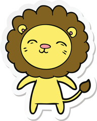 sticker of a cartoon lion