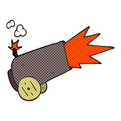 cartoon cannon firing