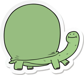 sticker of a cartoon tortoise