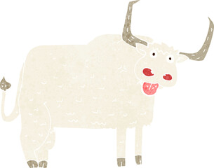 cartoon hairy cow