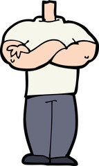 cartoon body with folded arms  (mix and match cartoons or add own photos)
