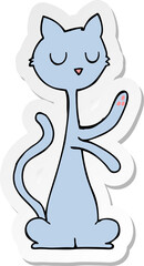 sticker of a cartoon cat