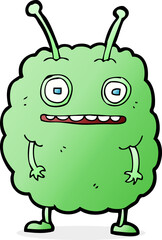 cartoon funny alien monster