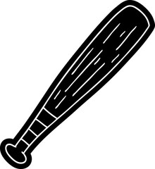 cartoon icon drawing of a baseball bat