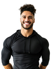 Obraz premium Smart attractive professional trainer isolated transparent background