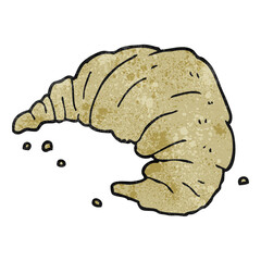 textured cartoon croissant