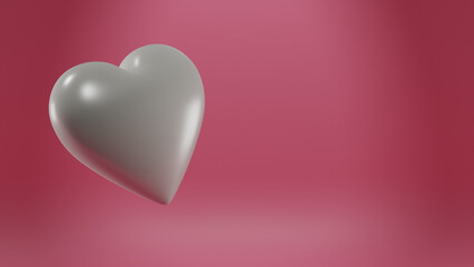 heart 3d render, heartbeat, alpha channel, love concept