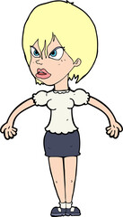 Obraz premium cartoon annoyed woman