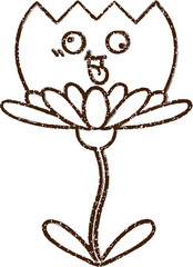 Flower Charcoal Drawing