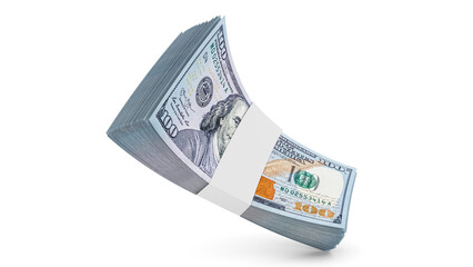 A stack of 100-dollar bills.