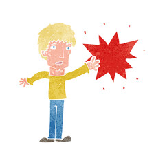 cartoon man pointing