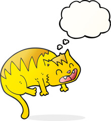 thought bubble cartoon cat