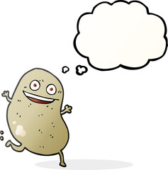 thought bubble cartoon potato running