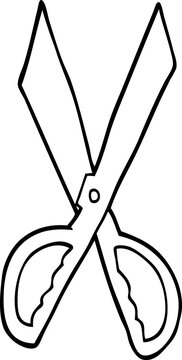 recommend clip art: line drawing cartoon sewing scissors