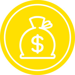 sack of money circular icon