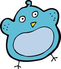 cartoon fat bird