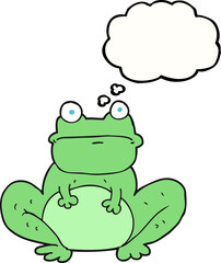 thought bubble cartoon frog