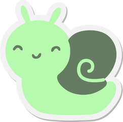 cute cartoon snail sticker