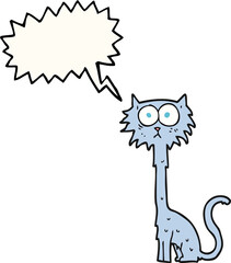 speech bubble cartoon cat