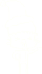 Festive Alien Chalk Drawing