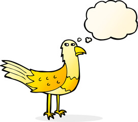 cartoon bird with speech bubble