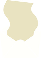 quirky hand drawn cartoon dollar in envelope