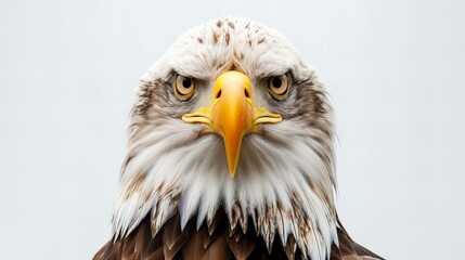 Obraz premium closeup portrait of an eagle isolated on white wall art home decor print