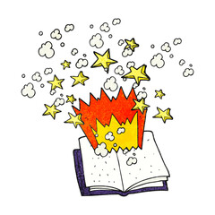 textured cartoon magic spellbook