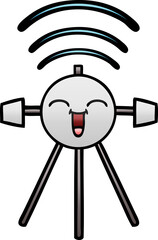 gradient shaded cartoon satellite