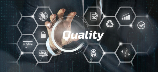 Quality management system concept. Business processes for customer requirements and satisfaction.