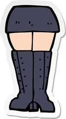 sticker of a cartoon legs