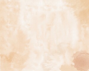 Watercolor art background. Old paper. Nude marble stone surface. Beige abstract watercolour texture for cards, flyers, posters, and banners. Brushstrokes and splashes. Painted template for design.
