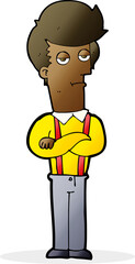 cartoon bored man