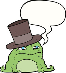 cartoon rich toad and speech bubble