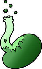 cartoon doodle bubbling chemicals