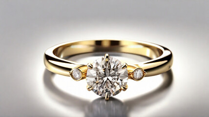 Beautiful luxurious diamond wedding ring, close up	