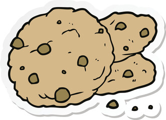 sticker of a cartoon cookies