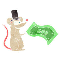 retro cartoon rich mouse