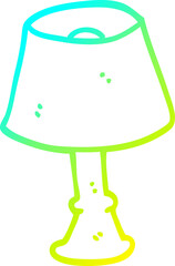 cold gradient line drawing cartoon house lamp