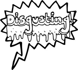 speech bubble cartoon disgusting symbol