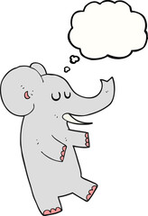 thought bubble cartoon dancing elephant