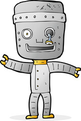cartoon funny old robot