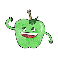 textured cartoon apple