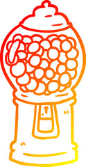 warm gradient line drawing gumball machine