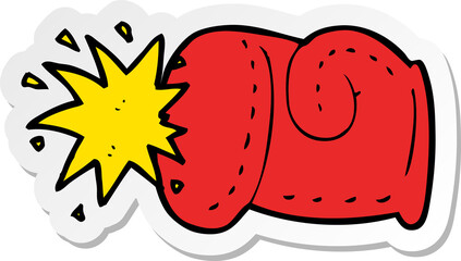 sticker of a cartoon punch